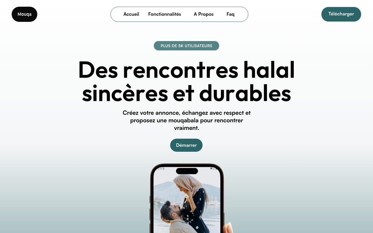 Mouqa — Landing page